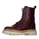 PAJAR Women's Casual Outdoor Winter Snow Water-Resistant Lace-up Side Zipper Ronnie Boots Shoes, Bordeaux, 8 UK