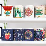 ycyingcheng Diamond Painting Christmas Cards, 8pc 5D DIY Diamond Painting Greeting Card Special Shaped Birthday Xmas Gift, Christmas Greeting Cards Handmade Merry Xmas Festival Postcards