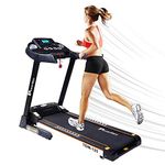 PowerMax Fitness TDA-125 SERIES (4.0HP Peak) Motorized Foldable, Electric Treadmill【LCD Display | BMI | Spring Resistance】Running Machine for Max Pro-Workout by Walk, Run & Jog at Home