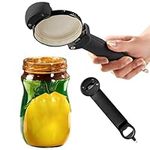 Can Opener, Retractable Bottle Opener Adjustable Manual Jar Opener Stainless Steel Multifunctional Jar Lid Opener Non-Slip Grip Tin Opener for Seniors Arthritis Children