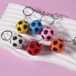 Laxmi Collection 12 Pcs Cute Football Soccer Theme Keyrings Key Chains For Kids Boys Girls & Children Birthday Return Gifts In Bulk Pinata Filler-Multi-color-Pack Of 12