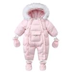 Xifamniy Baby Snowsuit Boy Girl Winter Clothes Coat Outwear Hooded Romper Jumpsuit