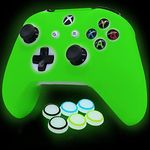 HLRAO Controller Skins Silicone Grip Glow in the Dark Protective Case for XBox OneS/X Controller + 6 Grips Accessories Glow in the Dark.