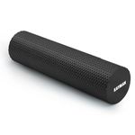 KAYMAN Sports Foam Roller Sports Recovery, Deep Tissue Muscle Tension Relief & Circulation Increase Portable & Lightweight Self Massager for Back, Legs, Gym, Pilates & Yoga EVA 90 x 15cm (Black)