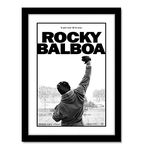 GRAY WALL - Hollywood Poster Frame Rocky Balboa Movie Acrylic Glass Framed Poster For Room & Office (10 Inch X 13 Inch, Black)