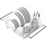 SimpleHouseware Large Over Sink Dish Drying Rack and Utensil Holder, Chrome