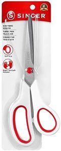 SINGER Fabric Scissors with Comfort Grip, 1-pack, Red & White