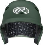 Rawlings Velo Series Alpha Sized Batting Helmet, Matte Dark Green, Large