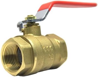 Sphagaceae 1 Inch Ball Valve NPT Female Threaded Brass Ball Valve, 600 WOG Full Port Forged Brass Body Ball Valve, US Standard Heavy-Duty Water Shut Off Valve-1 Inch (1-Pack)