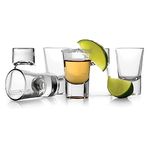 VILON Premium Heavy Base Shot Glass Set 6 | Whisky Liqueur Spirits Mini Shot Glasses for Vodka, Taquila|40 ML | Transparent