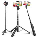BZE 40 inch Extendable Selfie Stick with Bluetooth, Phone Tripod with Wireless Remote Shutter for All Smartphones, Gopro