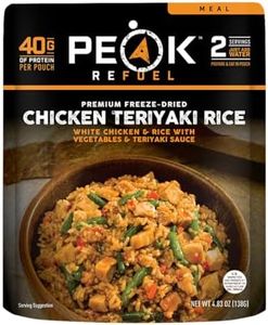 Peak Refuel Chicken Teriyaki Rice | 40g Protein | 580 Calories | 100% Real Meat | Premium Freeze Dried Backpacking & Camping Food | 2 Servings | Ideal MRE Survival Meal