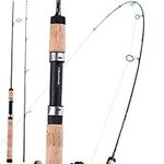 Sougayilang Fishing Rods, 2 Sections Spinning Fishing Rod Light and Resilient with Cork Handle Trout Rods, Carbon Composite Blank, Fishing Lover Best Gifts Pike, Crappie, Perch-802