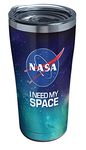 Tervis 1328965 NASA - I Need My Space Stainless Steel Insulated Tumbler with Clear and Black Hammer Lid, 20oz, Silver