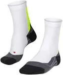 FALKE Men's Achilles Running Socks, Breathable Quick Dry, Mid Calf, Tendon Relief, Stabilizing Athletic Sock, White (White-Lightning 2021), 10.5-11.5, 1 Pair