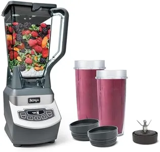 Ninja BL660 Professional Compact Smoothie & Food Processing Blender, 1100-Watts, 3 Functions -for Frozen Drinks, Smoothies, Sauces, & More, 72-oz.* Pitcher, (2) 16-oz. To-Go Cups & Spout Lids, Gray