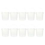 Alipis 10Pcs Clear Bucket with Lid, 1L Food Sealed Storage Buckets Ice Buckets Storage Containers Ice Cream Frezzer Bucket Sundries Storage Box Round Buckets with Handle (1L)