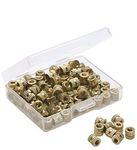 Shapenty Female Thread Brass Cylinder Knurled Threaded Round Insert Embedment Nuts, M3 x 5 x 5mm (ID OD L), 100PCS