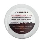 Chambers Natural Leather Balsam Conditioner and Restorer 500ml Suitable for All Smooth Leather, Perfect for Aniline Leather Sofas