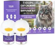 Cat Calming Pheromone Diffuser : Cat Calming Diffuser Advanced for Cat Anxiety Stress - Cat Pheromone Diffuser Reduce Cats Spraying, Fighting & Scratching Relaxuble Calming for All Of Cats 48ml x 2