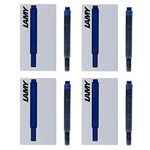 Lamy Fountain Pen Ink Cartridges, Black/Blue Ink, 4 Packs of 5 Cartridges (LT10BKBL)