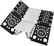 BoxLegend V3 Shirt Folding Board T Shirt Clothes Folder Durable Plastic Laundry folders Folding Boards (Black & White)