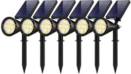 InnoGear Solar Lights Outdoor, Upgraded Waterproof Solar Powered Landscape Spotlights 2-in-1 Wall Light Decorative Lighting Auto On/Off for Pathway Garden Patio Yard Driveway Pool, Pack of 6 (Warm)