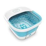 Homedics Smart Space Collapsible Foot Massager Spa for Relaxation and Recovery, HeatKeep Technology and Bubble Feature, Footbeds with ACU-Nodes, Ergonomic, Collapsible