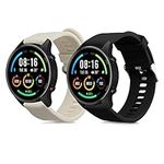 kwmobile Straps Compatible with Xiaomi Mi Watch/Mi Watch Color Sport Straps - 2x Replacement Silicone Watch Bands