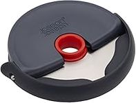 Joseph Joseph Disc Easy-Clean Pizza Cutter Slicer Wheel Compact, Stainless Steel Blade, Grey/Red