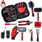 Dogg-oh! 8 in 1 Complete Professional Dog grooming Kit | Dog grooming supplies | Dog Brush | Slicker Brush | Dog Brush For Long Haired Dogs | Cat & Dog Grooming Supplies | Deshedding Brush