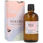 Nikura Relax & Unwind Essential Oil Blend - 100ml | Made from Bergamot, Lavender, Lemongrass | for Relaxation, Aromatherapy, Diffusers, Soap Making, Candle Making | Vegan & UK Made