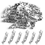 Bar Pins, 100 Pcs Pins Brooch Clasp, Silver Badge Bar Pin for Crafts, Corsages, DIY, Jewellery Making, Badges (25MM/30MM)