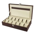 PANKATI Men's and Women's Watch Box Holder Organizer Case In 12 Slots of watches SS_1