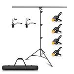 FUDESY T-Shape Backdrop Stand, 2.6M x 1.5M / 8.5 x 5ft Background Support Stand Kit, Adjustable Photo Backdrop Stand with Background Clamps for Photography, Photoshoot, Parties