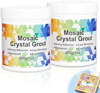 Mosaic Grout, 14.1oz Mosaic Grout for Crafts, Handmade Grouting, Mosaics Tiles Glass DIY Decor, No Need to add Water, Direct Caulking Tile Tools, Translucent