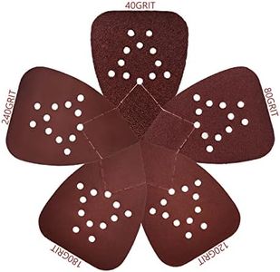 Mouse Sander Sandpaper, 50PCS Sanding Pads for Mouse Palm Sanders, Hook and Loop Sandpaper, Triangle Sanding Pads for Black and Decker Mouse Sanders and Many Other Palm Sanders (Assorted Grits)