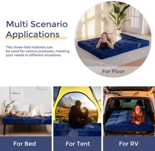 MAXYOYO Double Folding Mattress – 135x190cm Portable Bed