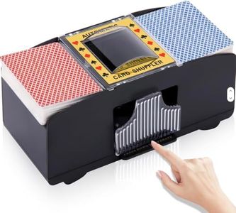 Automatic Card Shuffler 1-2 Deck, Fast & Quiet Battery Operated Electric Card Shuffler Machine for UNO, Blackjack, Texas Hold'em, Home Card Games