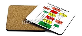 Problem Solving Flow Chart Coaster by FT.