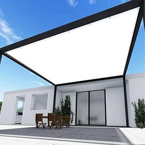 Sun sail Water-Repellent 1x2M Weather-Resistant Square Swimming Pools Party Sun sail Shade Dispenser PES Polyester 98% UV Block with Stainless Steel Accessories, White