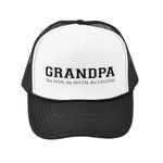 CafePress Grandpa The Man Myth Legend Trucker Hat, Classic Baseball Hat, Unique Trucker Cap