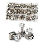 DANA FRED Cage Nut Mounting Screw Bolts Washers Metric Square Hole Hardware for Rack Mount Server Shelves Cabinets Assortment Kit 50Set 304 Stainless Steel M6X20