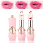 2PCS Crystal Flower Lipstick CAHIUYOA Color Changing Lipstick Magic Lipstick Jelly Clear Lipstick,Long Lasting Nutritious Moisturizer Temperature Lip Stain Lipstick - Set B