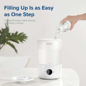LEVOIT 3L Bedroom Humidifier – Cool Mist, Quiet Air Moisturizer