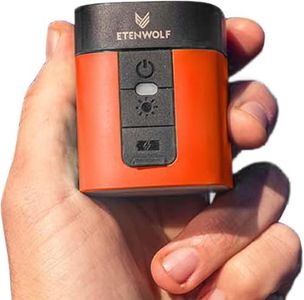 ETENWOLF AIR 3 Air Pump for Inflatables with 2600 mAh Battery & Camping Light, Ultra-Fast and Mini Electric Air Pump, Inflate Deflate for Air Mattress, Pool Floats, Vacuum Storage Bags, Vivid Orange