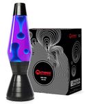 MATHMOS Astro Lava Lamp in Vinyl | A Unique Finish, Inspired by Vinyl Records | Made in Britain | Violet & Turquoise | Hand Spun and Etched by UK Craftsman | Made to The Highest Safety Standards