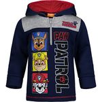 Nickelodeon Paw Patrol Rubble Marshall Chase Fleece Half Zip Hoodie Toddler to Big Kid, Navy, 8