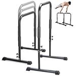 Upgraded Dip Bar, Dip Stand Station for Full Body Strength Training, Adjustable Height 30Inche - 43Inch for Home Gym Strength Training Workout