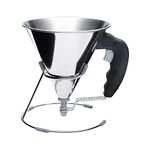 De BUYER 3353.00 Automatic Funnel, Silver/Black